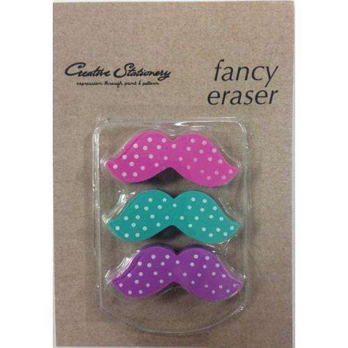 Mini Moustache Erasers