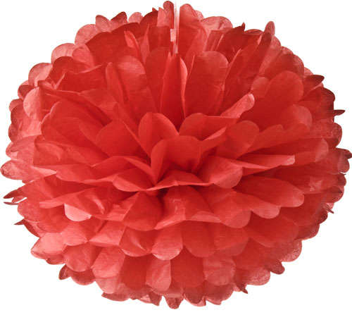Tussue Pom Poms - Red - 30cm