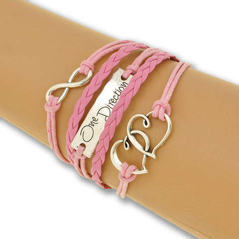 One Direction Infinity Bracelet - Pink