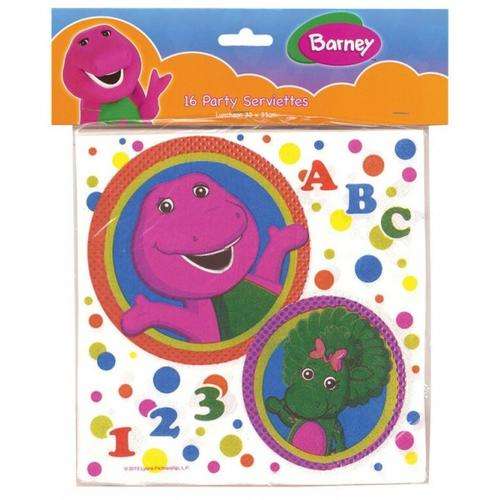 Barney Polka Luncheon Napkins 16's, 33x33cm.- Clearance Sale