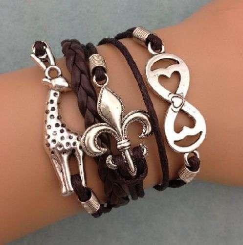 Infinity Bracelet -Brown - Anchor Giraffe