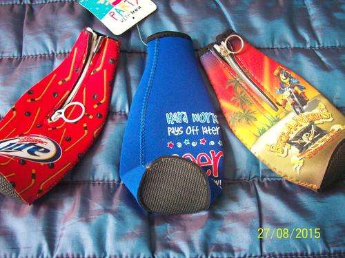 Lot of 3 beer bottle neoprene chillers