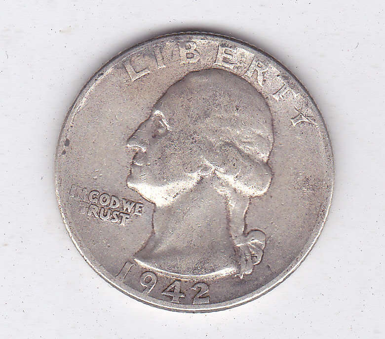 USA QUARTER 1942 SILVER