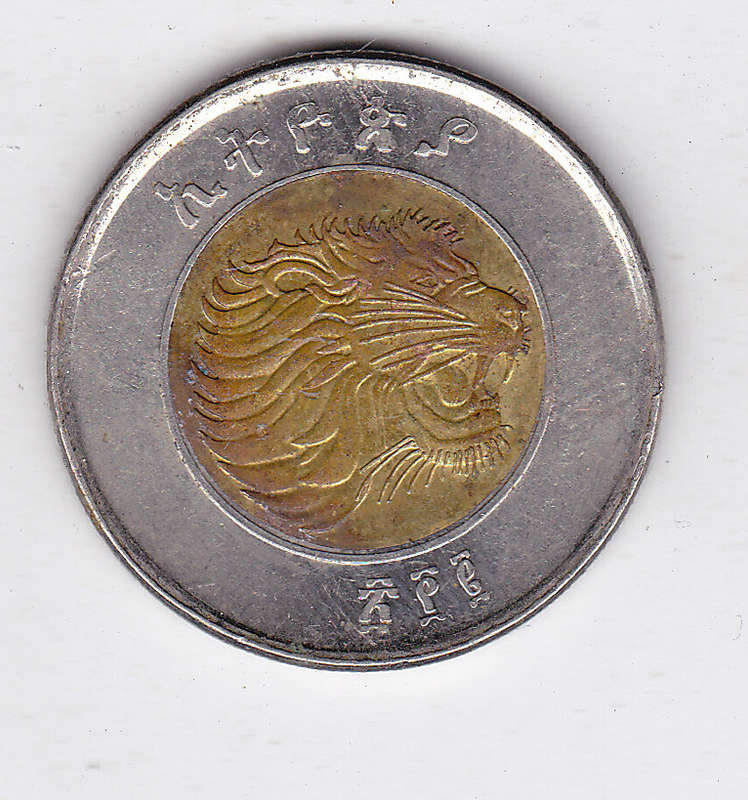 ETHIOPIA 1 BIRR BI METAL METAL