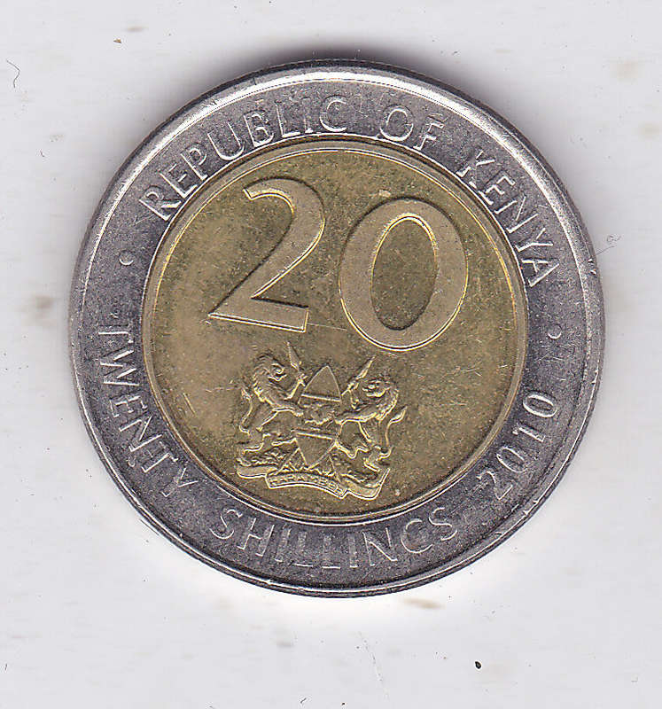 KENYA 20 SHILLINGS 2010 EF