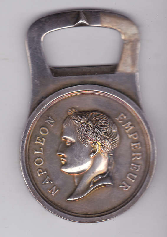 VINTAGE CHRISTOFLE FRANCE SILVERPLATE NAPOLEON EMPEREUR  BOTTLE OPENER