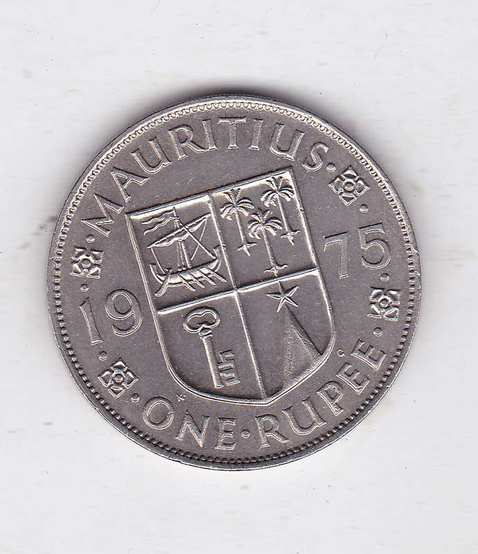MAURITIUS ONE RUPEE 1975 HIGH GRADE
