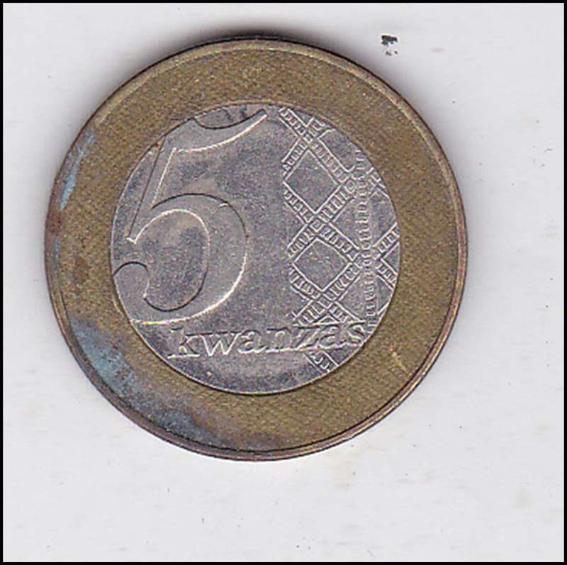 ANGOLA 5 KWANZAS 2012 BIMETAL