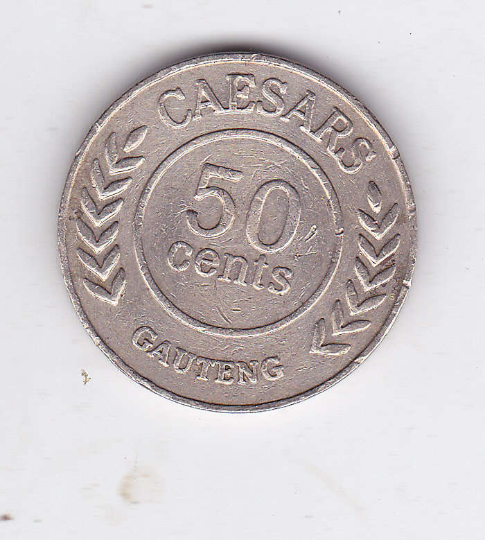 CAESARS GAUTENG 50 CENTS GAMBLING TOKEN