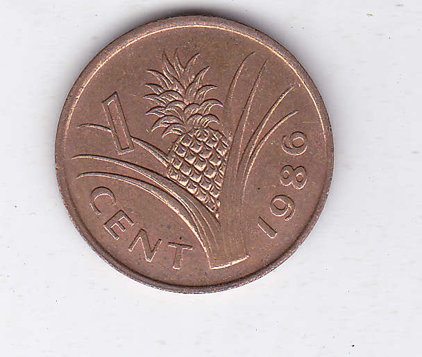 SWAZILAND 1 CENTS 1986 EF