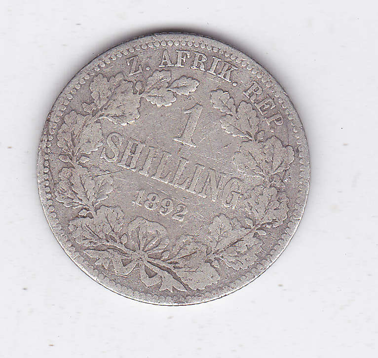 ZAR  KRUGER 1 SHILLING 1892