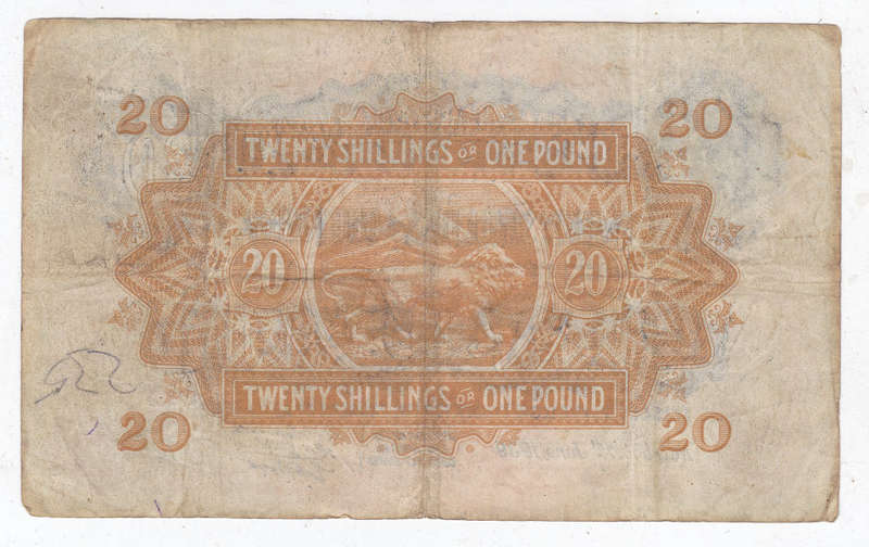 EAST AFRICA CURRENCY BOARD TWENTY SHILLINGS OR 1 POUND 1ST JUNE 1939 D703324