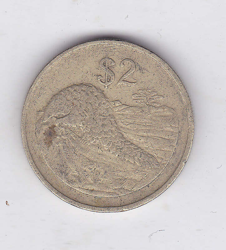 ZIMBABWE $2 PANGOLIN 1991