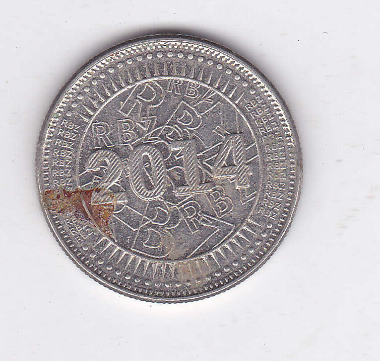 ZIMBABWE 25 CENTS BOND COIN 2014