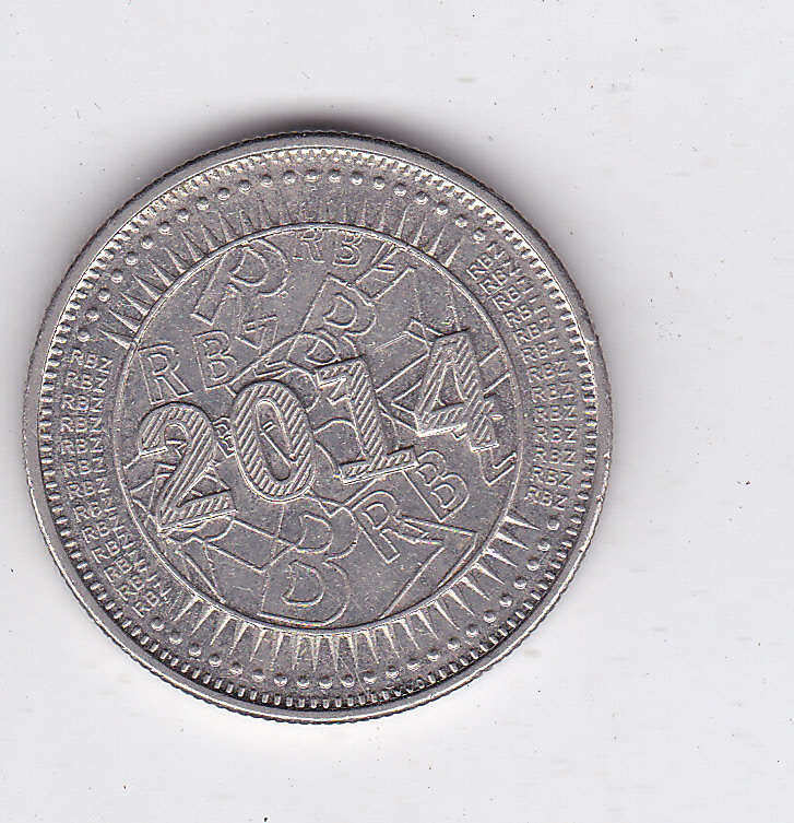 ZIMBABWE 25 CENTS BOND COIN 2014 HIGH GRADE