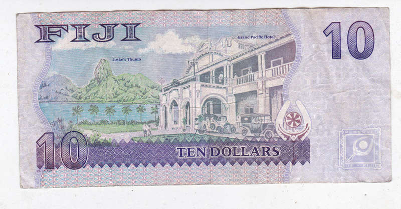 FIJI $10 GRAND PACIFIC HOTEL FACE VALUE R63
