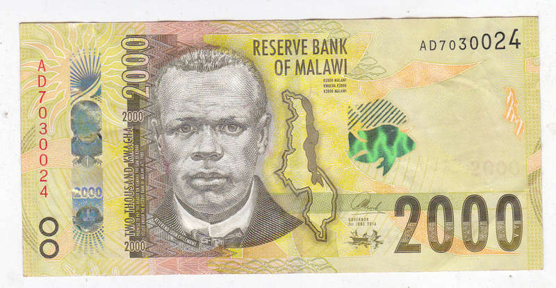 MALAWI 2000 KWATCHA 2016 NEW SERIES FACE VALUE R36.07