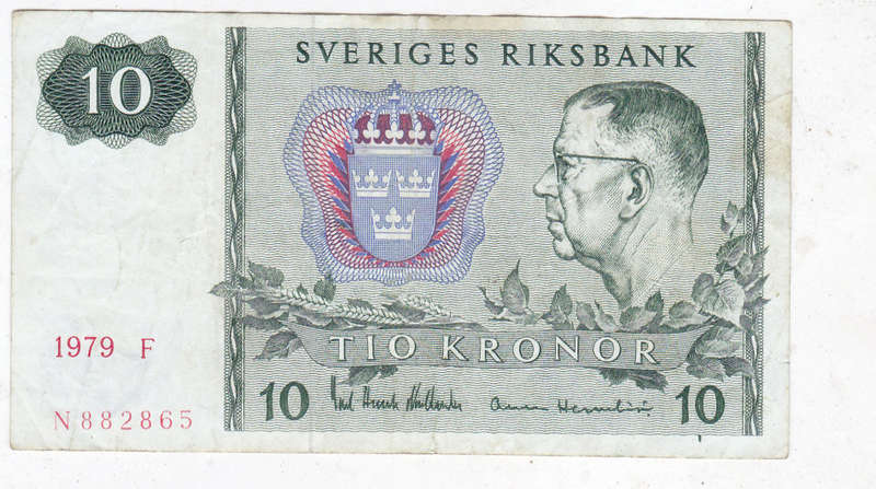 SWEDEN 10 KRONOR 1979