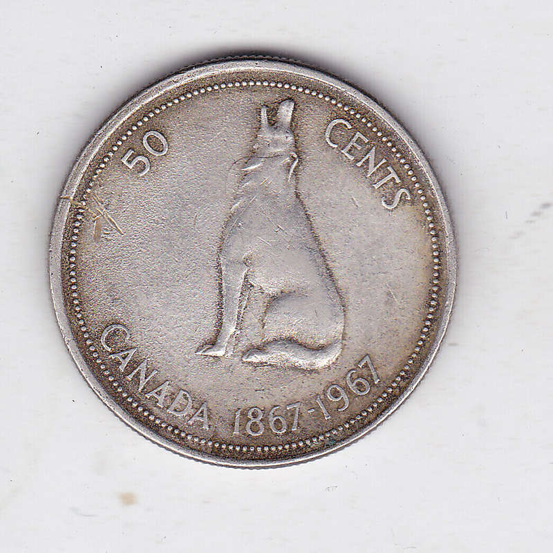 CANADA 50 CENTS 1967 SILVER