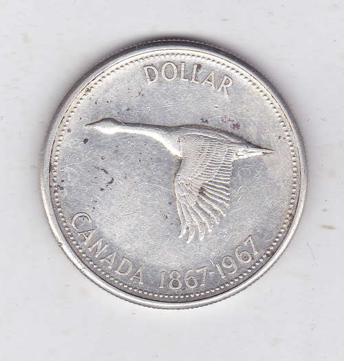CANADA 1 DOLLAR 1967 .800 SILVER