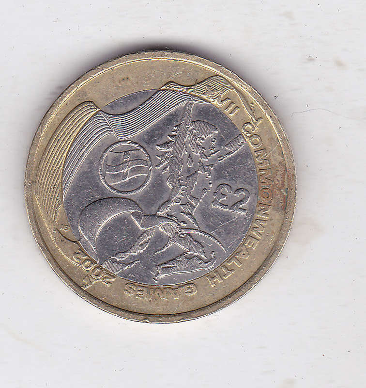 GREAT BRITAIN 2 POUNDS COMMONWEALTH GAMES 2002 BI METAL