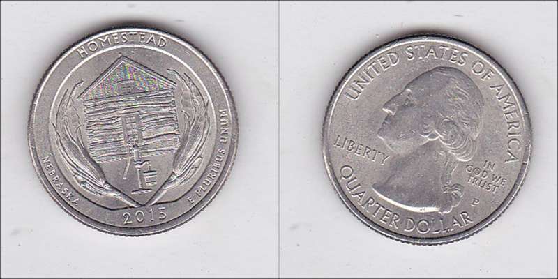 USA QUARTER HOMESTEAD 2015 EXTRA FINE