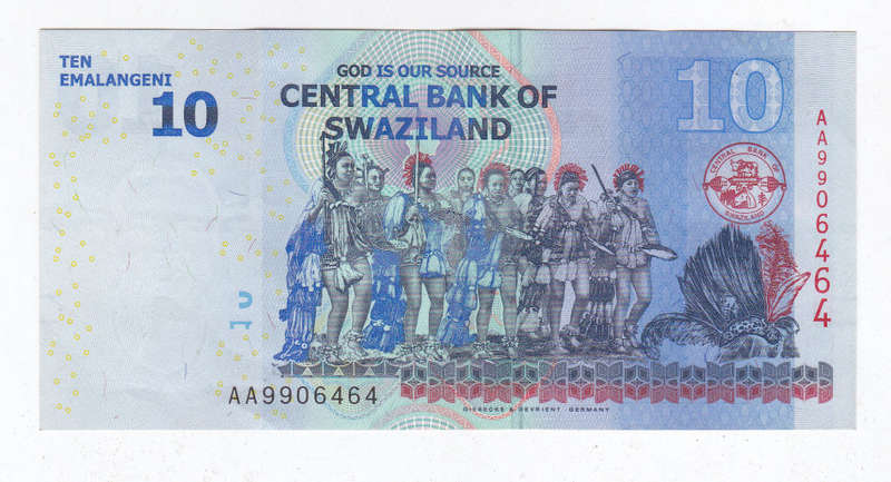 SWAZILAND 10 EMALENGENU HIGH GRADE