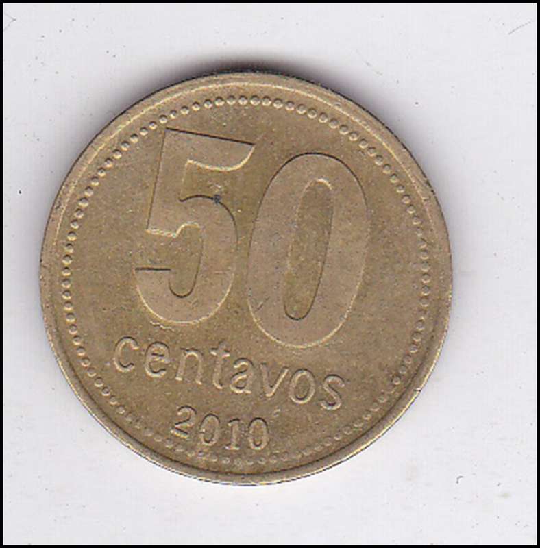 ARGENTINA 50 CENTAVOS 2010 HIGH GRADE