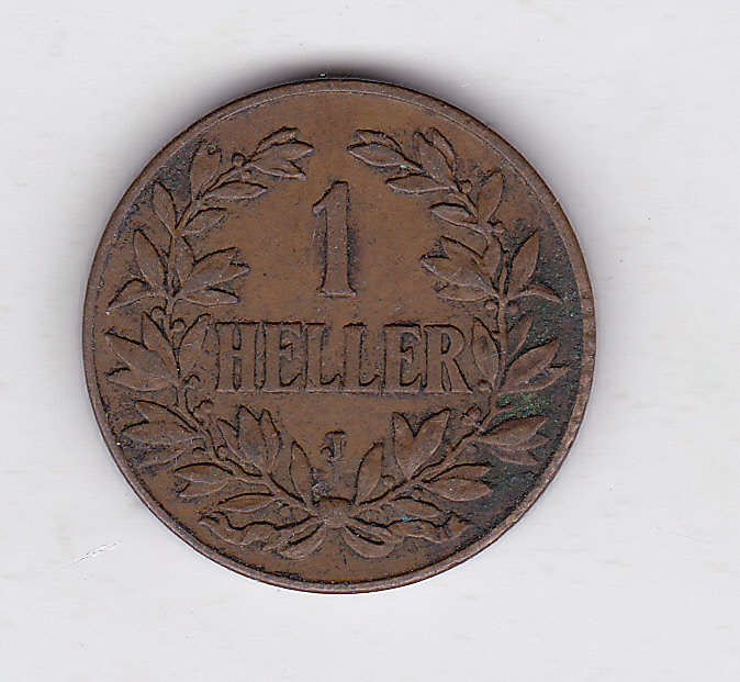 GERMAN EAST AFRICA 1 HELLER 1911 HIGH-GRADE
