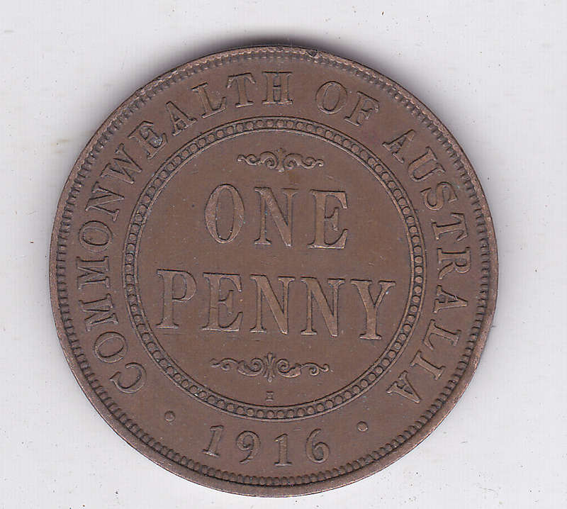 AUSTRALIA 1 PENNY 1916 HIGH GRADE
