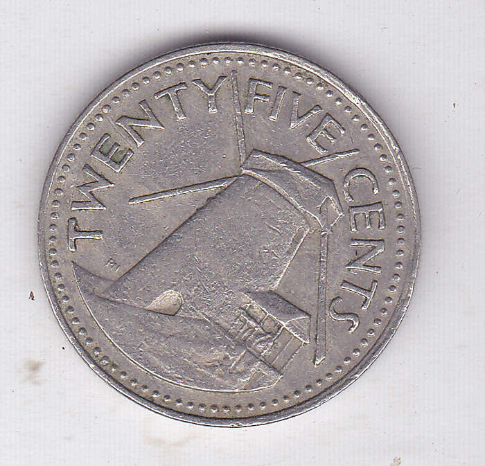 BARBADOS 25 CENTS 1978