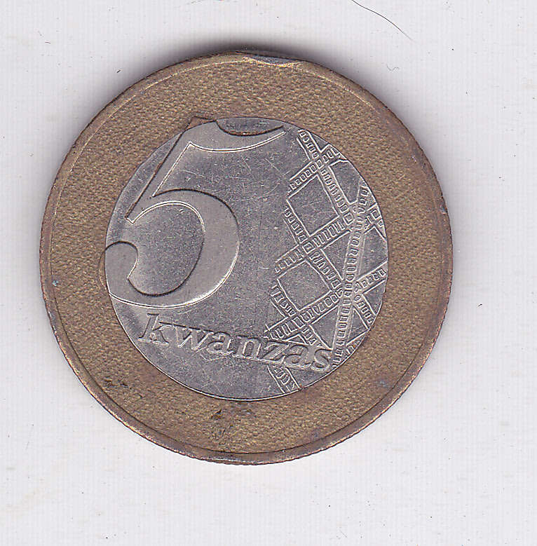 ANGOLA 5 KWANZAS 2012 BI METAL