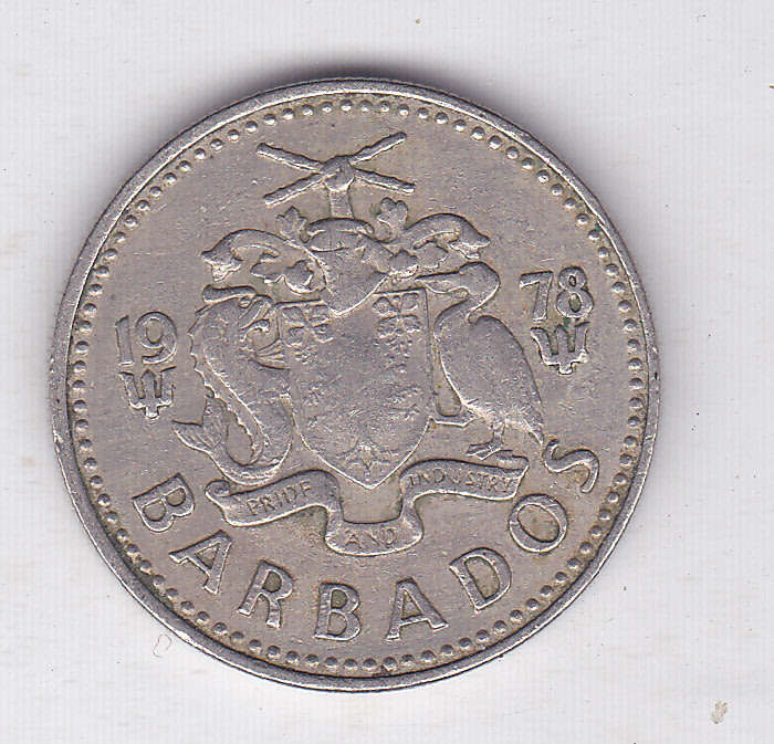 BARBADOS 25 CENTS 1978