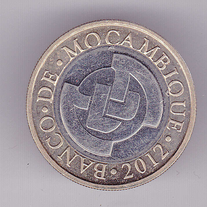 MOZAMBIQUE 10 METICALS 2012 EXTRA FINE BI METAL