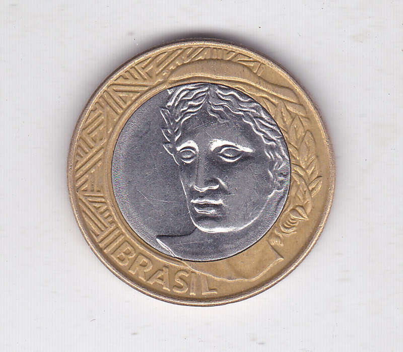 BRAZIL 1 REAL 2008 BI METAL HIGH GRADE