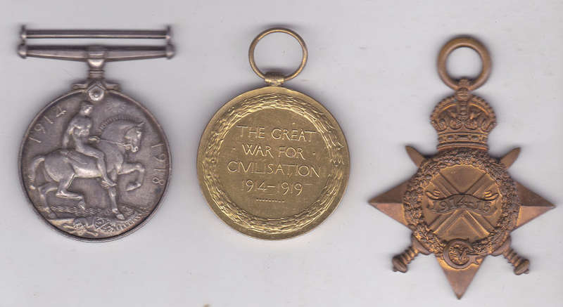 WWI TRIO 1583 PTE. J.C.CAMPBELL K.EDW.H.