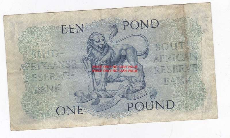 SOUTH AFRICA 1 POUND DE KOCK 15 APRIL 1950  B48 312434