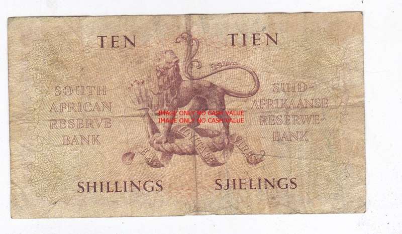 SOUTH AFRICA 10 SHILLINGS 6.01.56 DE KOCK A111 340915