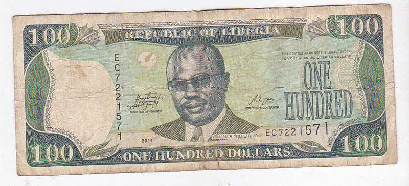 LIBERIA 100 DOLLARS 2011