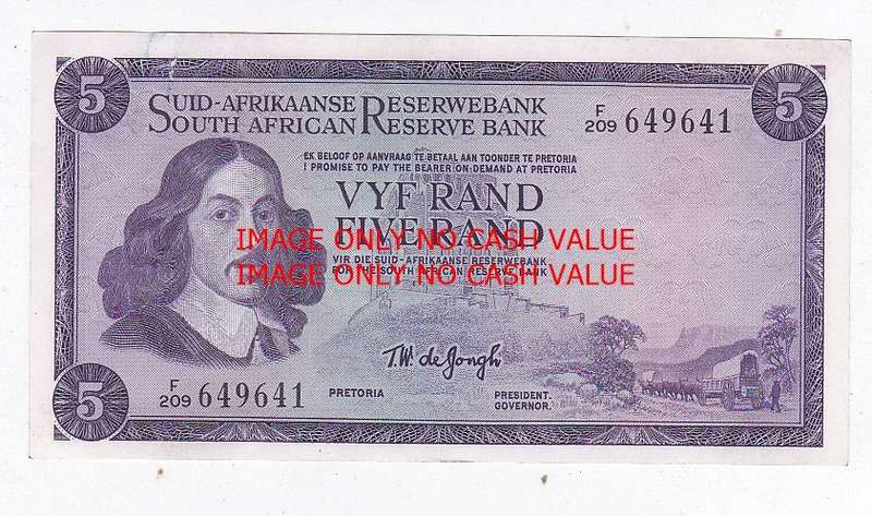 SOUTH AFRICA R5 DE JONGH F 209 649641 HIGH GRADE