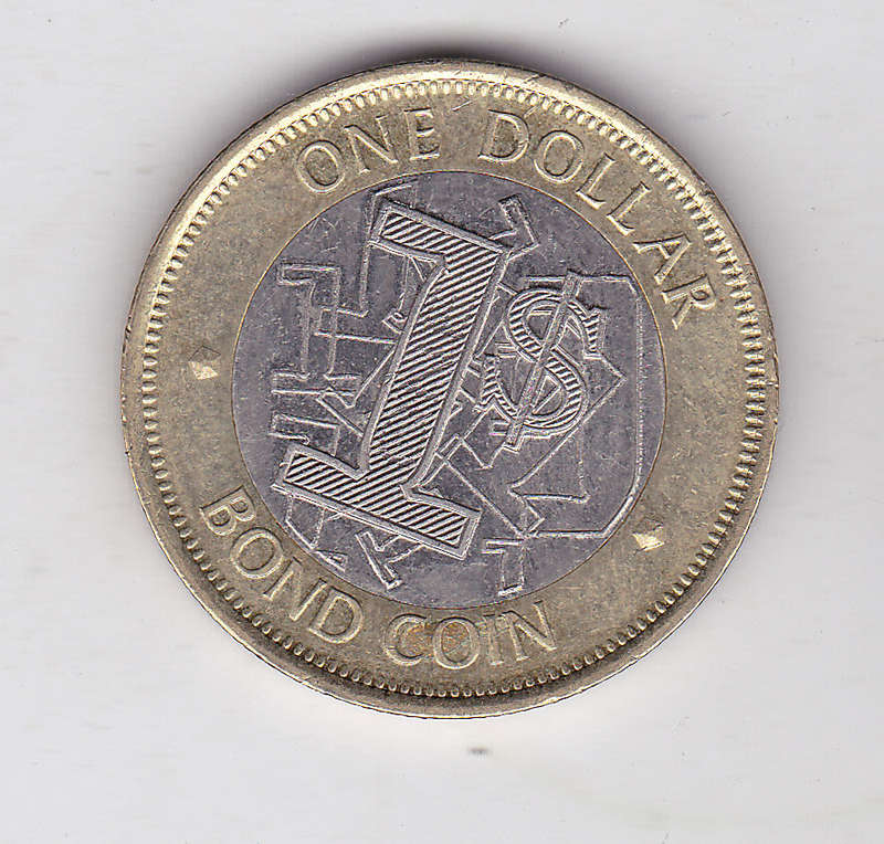 ZIMBABWE 1 DOLLAR BOND COIN 2017 EXTRA FINE