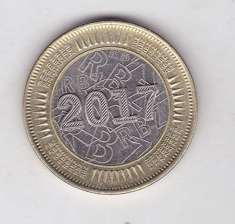 ZIMBABWE 1 DOLLAR BOND COIN 2017 EXTRA FINE