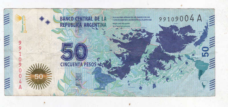ARGENTINA 50 PESOS NEW SERIES