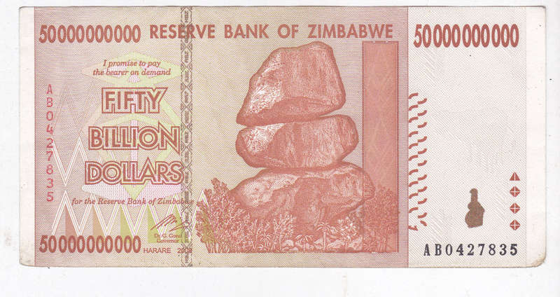 ZIMBABWE 50 BILLION DOLLARS 2008 HIGH GRADE