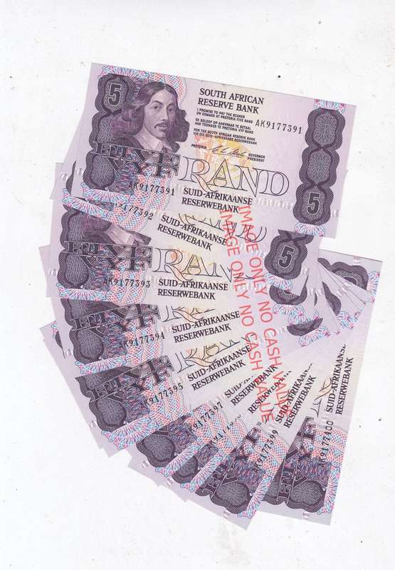 R5 STALS x 10 CONSECUTIVE NOTES AK9177391-400 UNC - ONE BID TAKES ALL!!