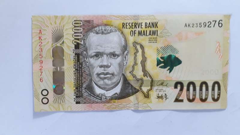 MALAWI 2000 KWACHA 2016 HIGH GRADE fv=R40