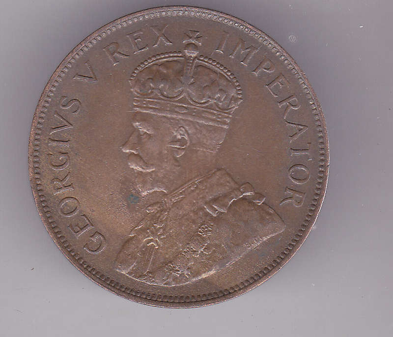 SOUTH AFRICA 1930 PENNY AUNC