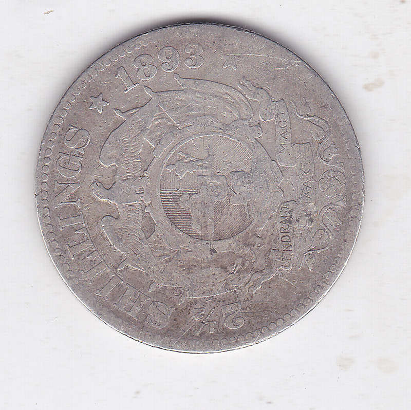 ZAR KRUGER SCARCER DATE HALFCROWN 1893