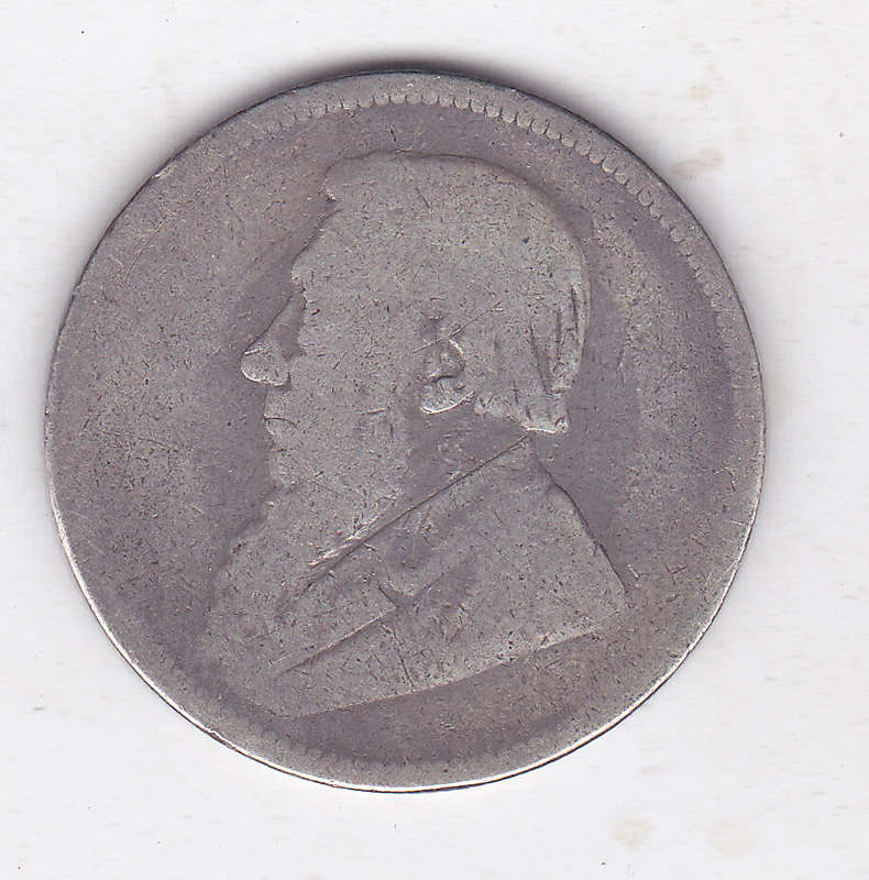 ZAR KRUGER 1893 TWO SHILLINGS SCARCER DATE