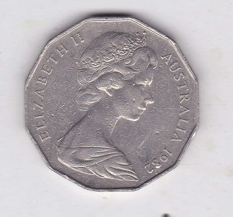 AUSTRALIA 50  CENTS COMMONWEALTH GAMES BRISBANE 1982